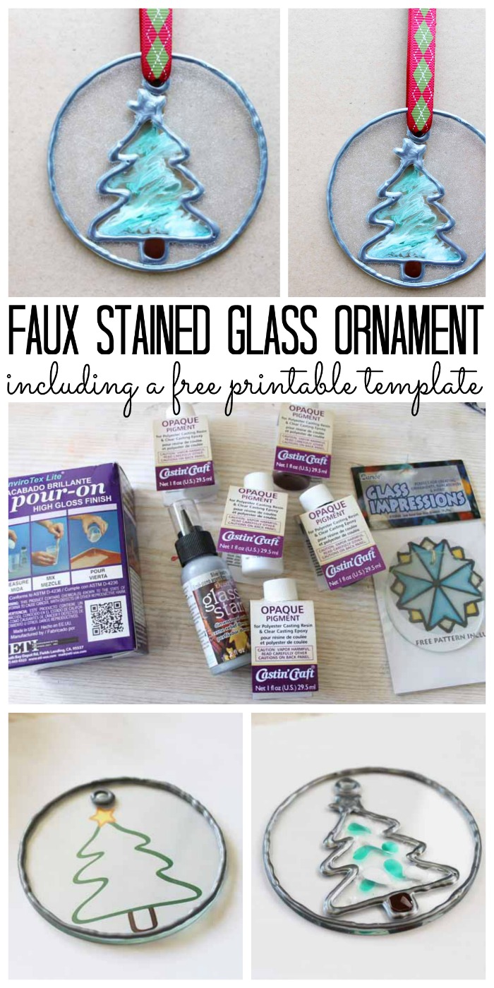 diy stained glass christmas ornament