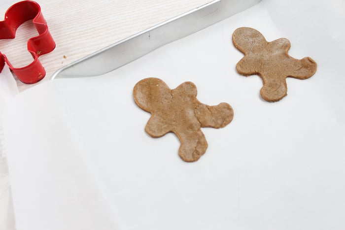 gingerbread on parchment paper