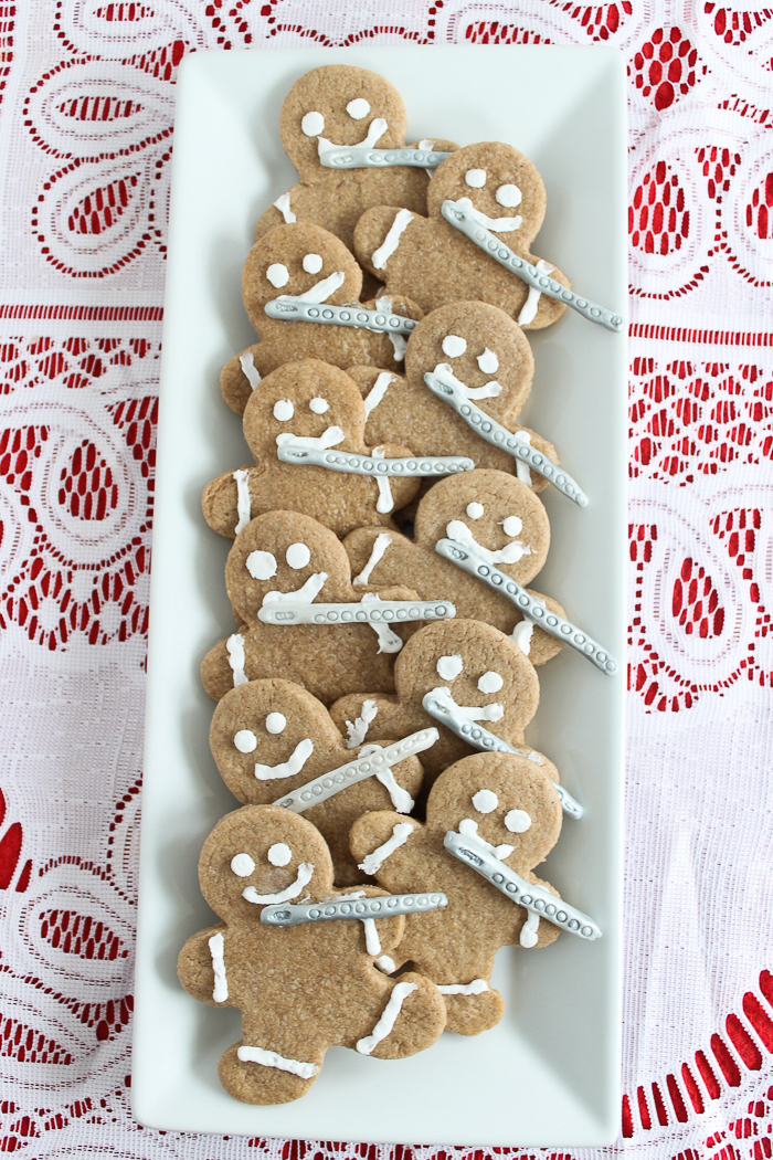 A close up of food on a table, with Gingerbread and Cookie