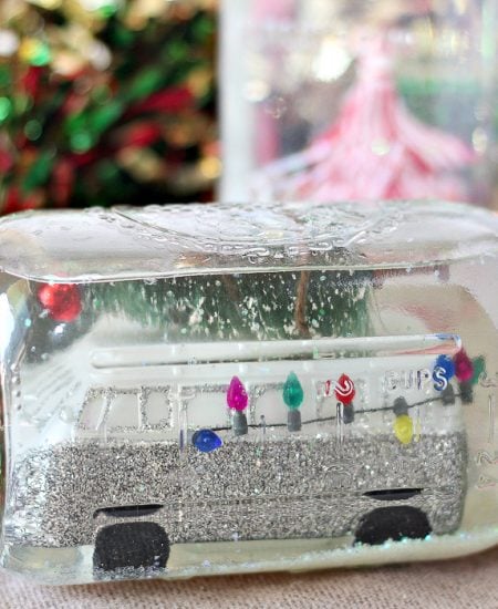 snow globe mason jar