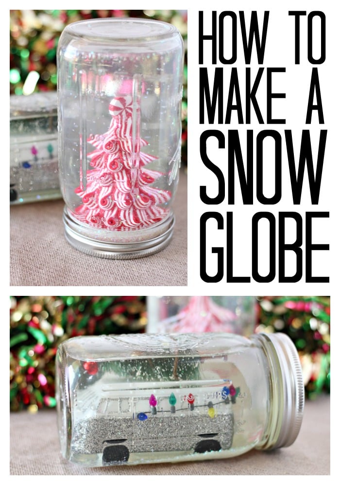 how to make a snow globe from a mason jar