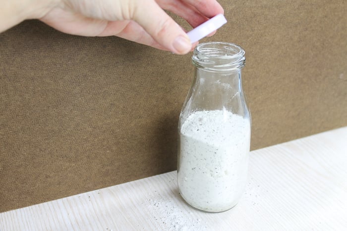 milk bottles with milk bath for a gift