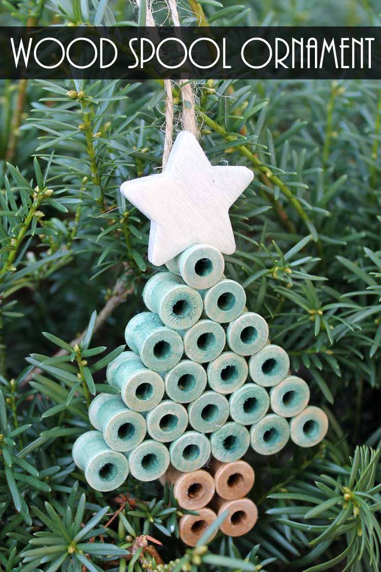 rustic christmas ornament shaped like a tree