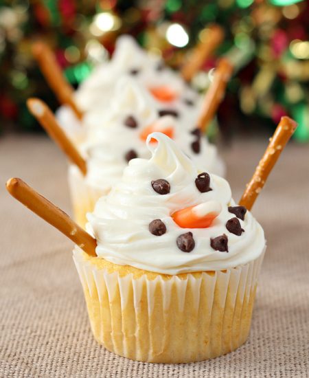 how to make snowman cupcakes