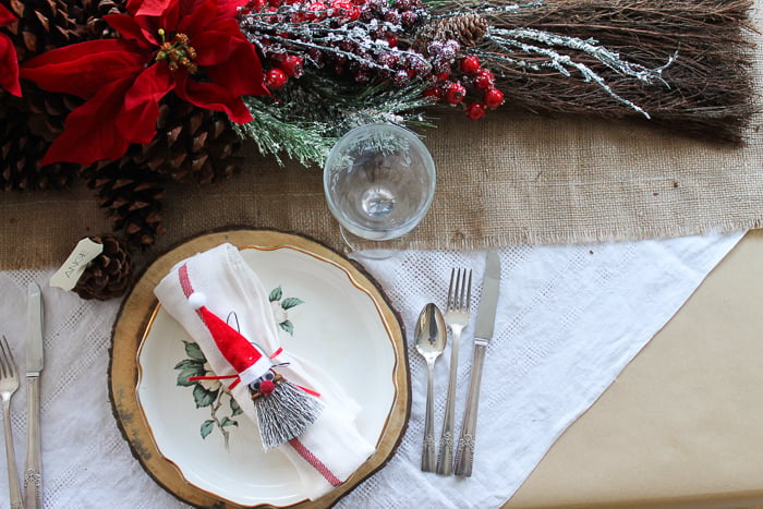 rustic christmas table