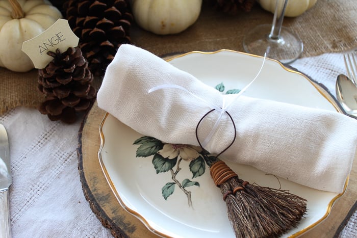 broom napkin rings