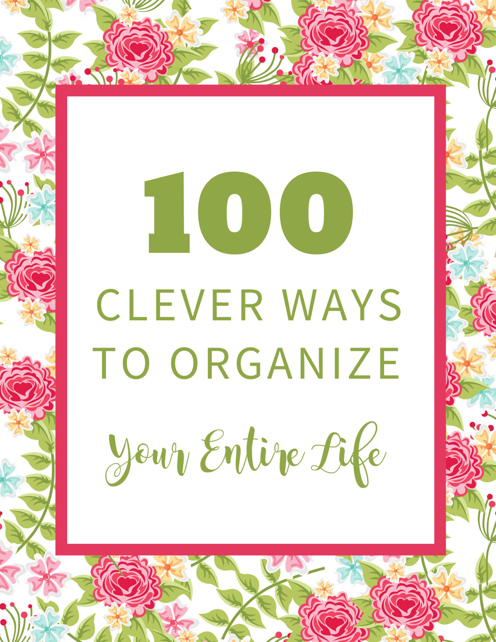 Organize your life: 100 clever ways to get started with an organization plan today! #organization #organize