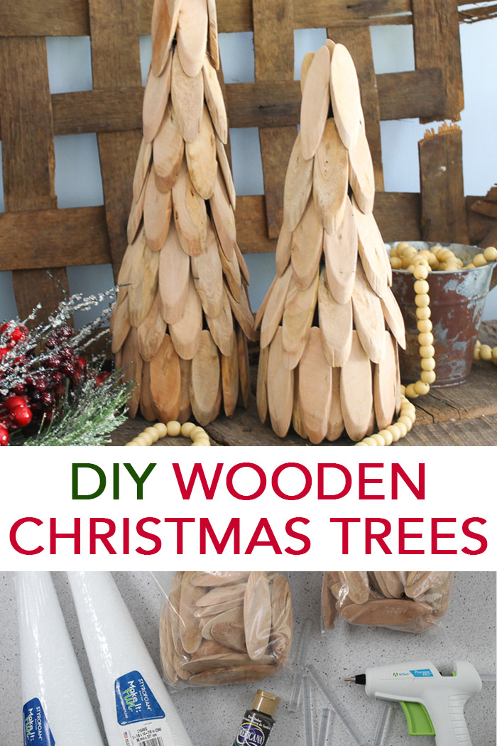 diy wooden christmas tree pin image