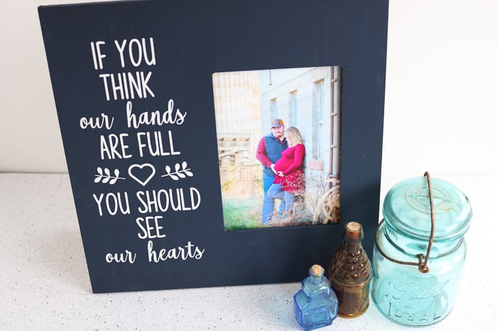 hands full heart full photo frame