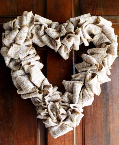 diy heart wreath