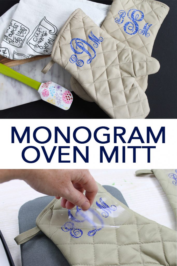 monogram ideas oven mitt