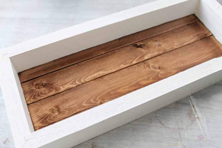 wood box for reversible wooden signs with sayings
