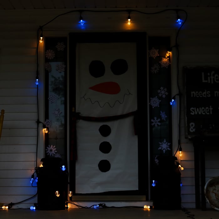 lights around a door