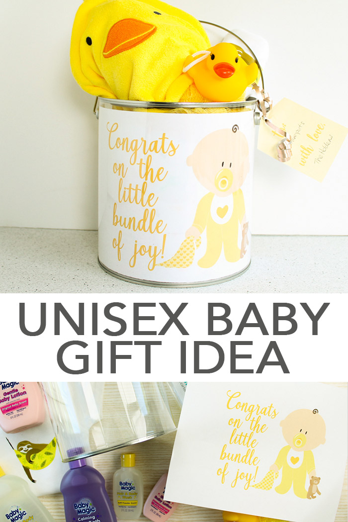 gender neutral baby gift idea pin image