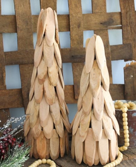 wooden christmas tree