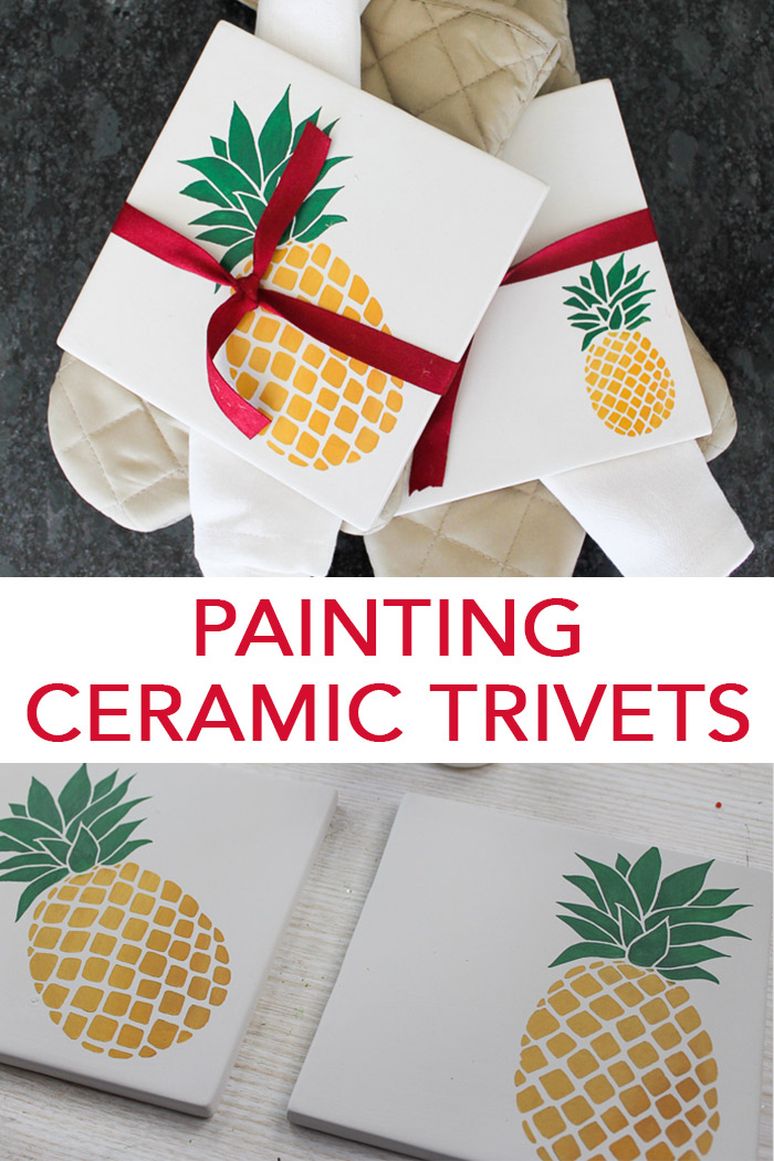pineapple ceramic trivet pinterest image