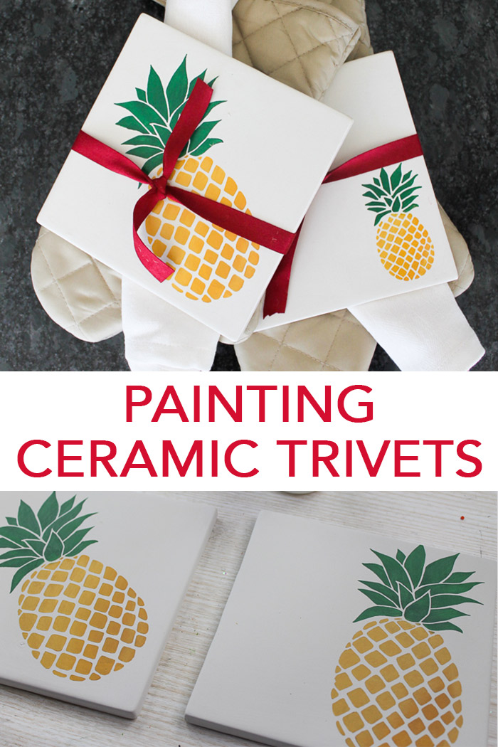 pineapple ceramic trivet pinterest image 