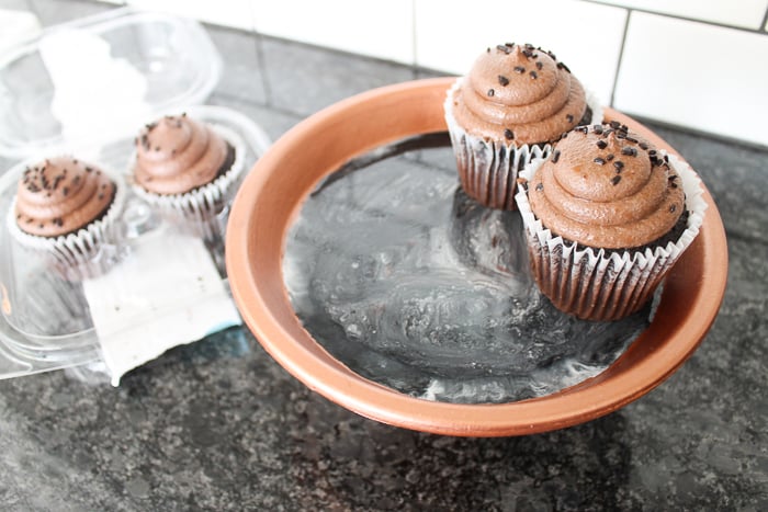 Cupcake on a cupcake stand