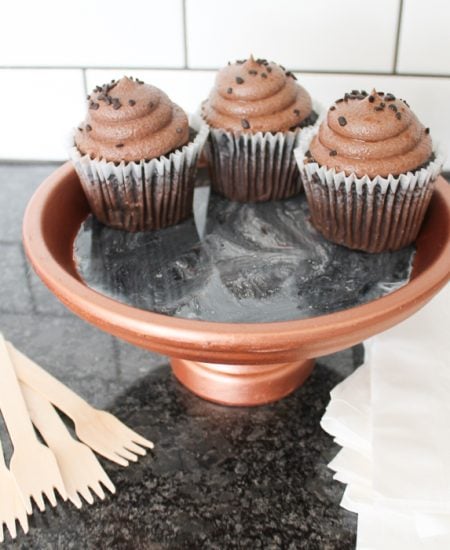 cupcakes on a resin cupcake stand