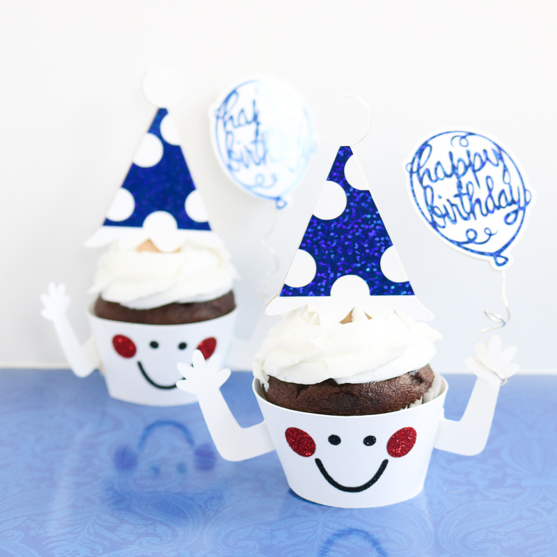 cricut cupcakes with toppers