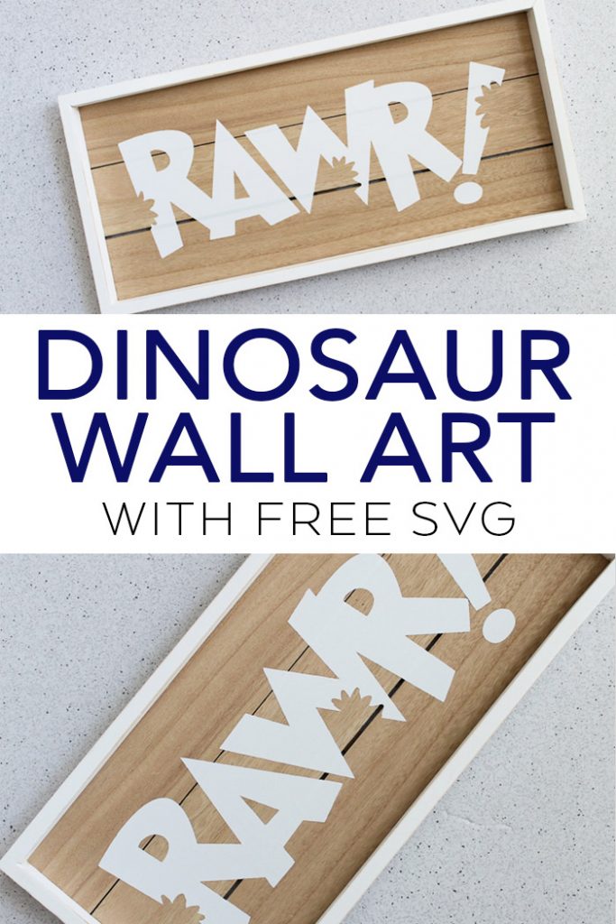 dinosaur wall art with free svg