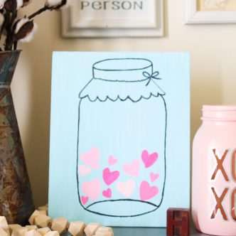 Mason jar painting