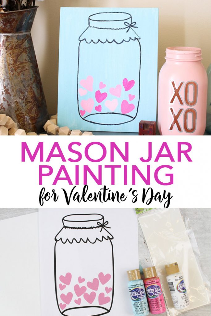 mason jar picture on canvas