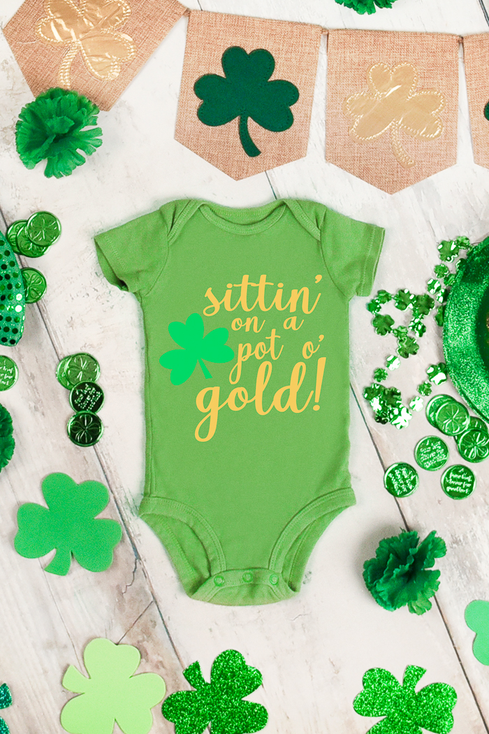 st patricks day onesie svg