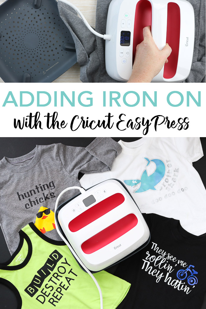 Learn how to use Cricut iron on vinyl with the Cricut EasyPress to make shirts and more! We also have advice on the best iron on vinyl for Cricut and layering heat transfer vinyl on your projects! #cricut #cricutmade #ironon #htv #toddlershirts #shirts 