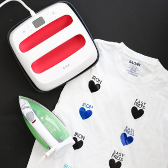 Tackling the Cricut EasyPress versus Iron debate - which one is better for your heat transfer vinyl projects? Comparison with a wide range of iron-on materials so you know which to buy and use for your craft projects! #cricut #cricutmade #ironon #iron