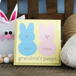 Make DIY gifts for grandma on Mother's Day with this step by step tutorial! Easy to make grandma's peeps sign with your Cricut.