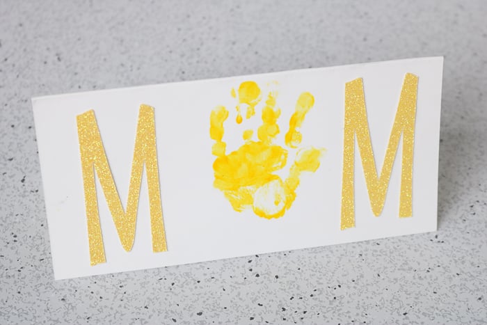 preschoolers and toddlers can make this handprint Mother's day card