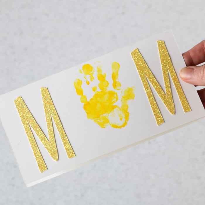 adorable handprint Mother's Day card