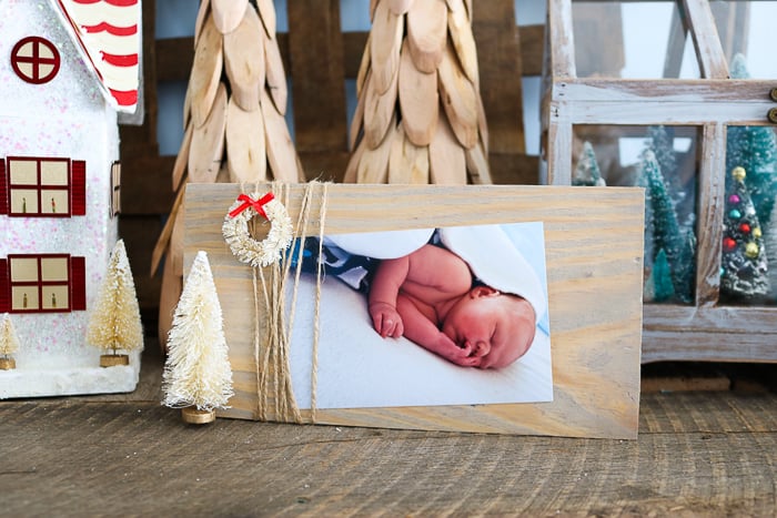 Learn how to make a picture frame from scrap wood including this cute Christmas version!