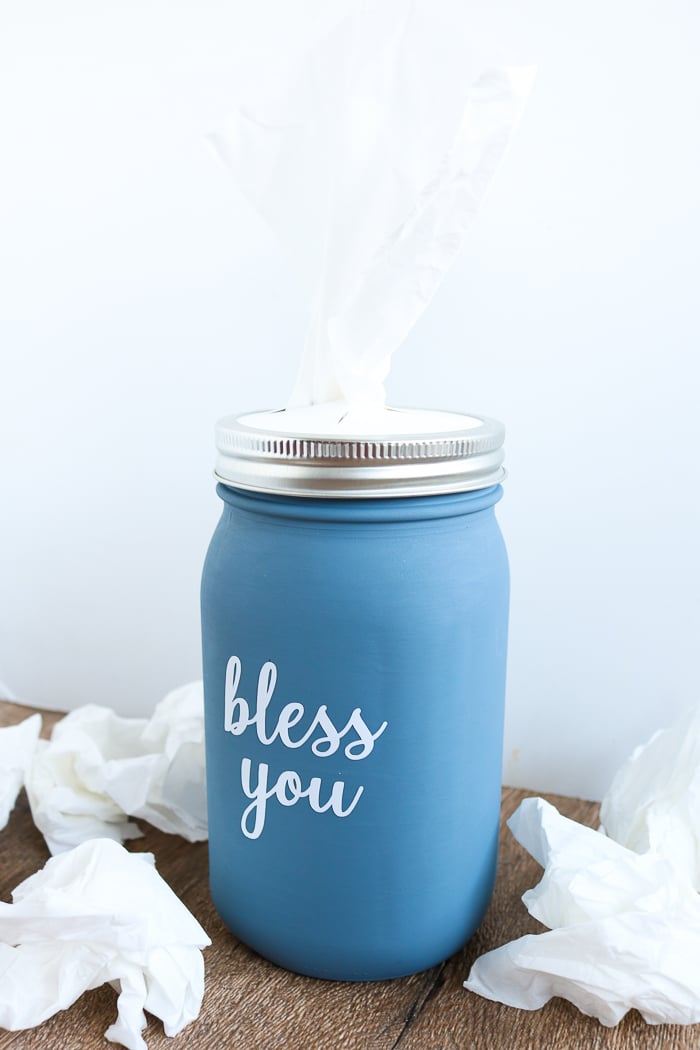 mason jar kleenex holder