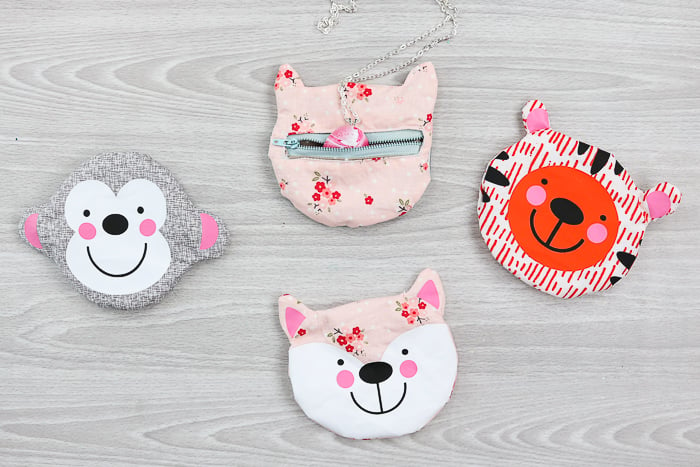 How to sew a zipper pouch in an animal shape with your Cricut Maker! #cricut #cricutmade #cricutmaker 