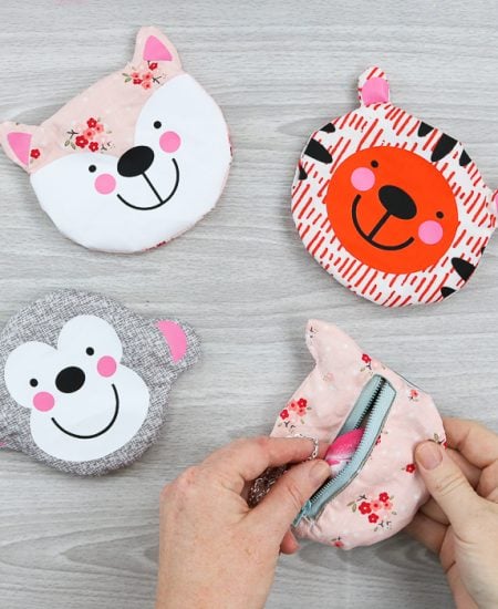 A zipper pouch tutorial with your Cricut Maker! Make cute animal zipper pouches that everyone will love! #cricut #cricutmade #cricutmaker