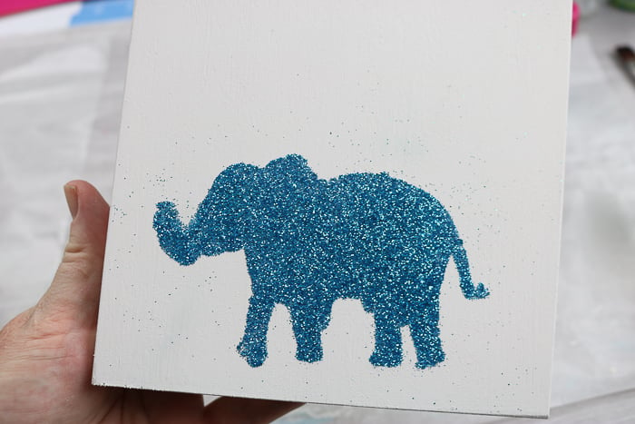 How to make glitter art using the best glue for glitter - mod podge ultra.