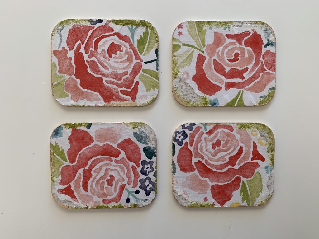 decoupage coasters