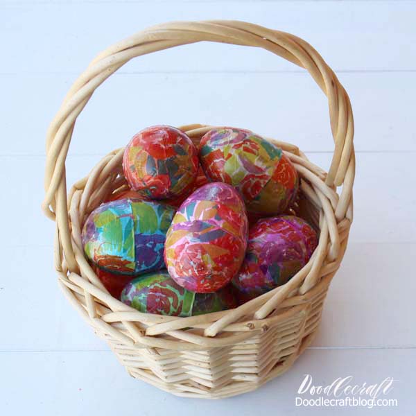 tissue paper easter eggs