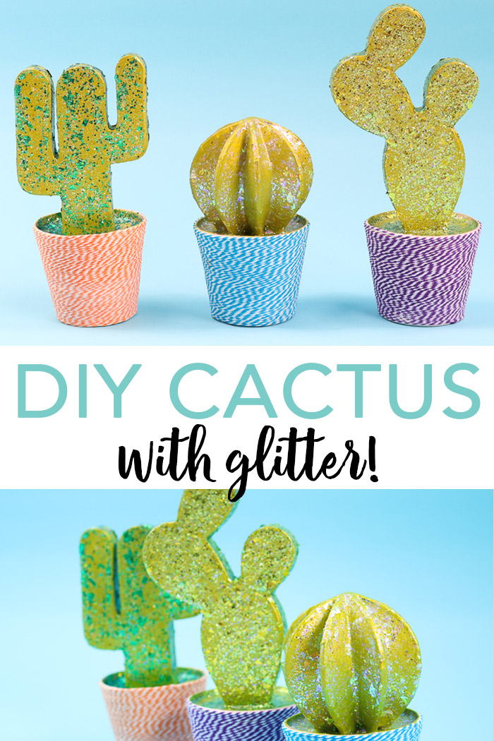 DIY cactus decor pin image