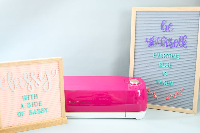 Letter board quotes with the Cricut Explore Air 2 in WIldrose that is available exclusively at JOANN stores