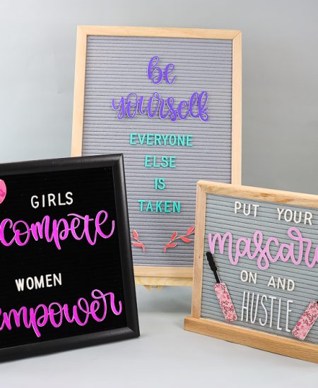 How to make DIY letter board accessories with your Cricut machine.