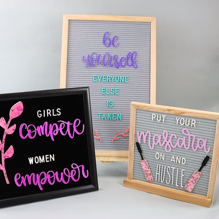 How to make DIY letter board accessories with your Cricut machine.