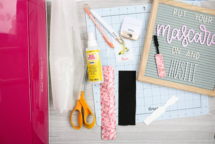 Pieces cut with the Cricut machine to make DIY letter board pieces