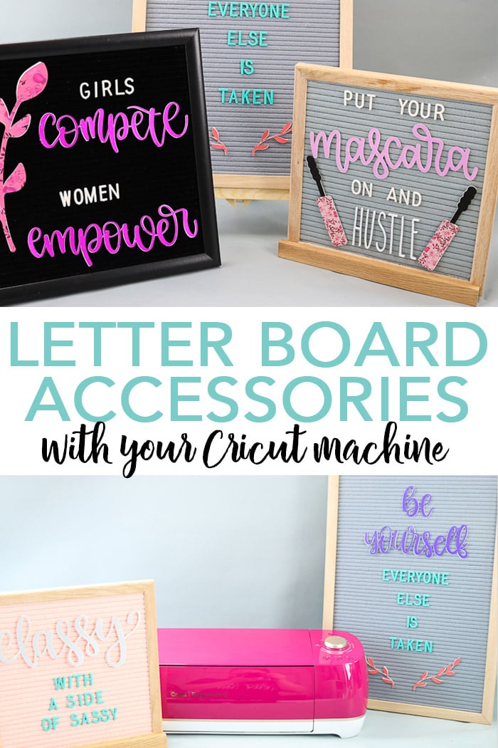Learn how to make letter board accessories with your Cricut machine and a few supplies! Make your letter board quotes really stand out with DIY felt letter board letters! #cricut #cricutmade #letterboard #quote #crafts #diy 