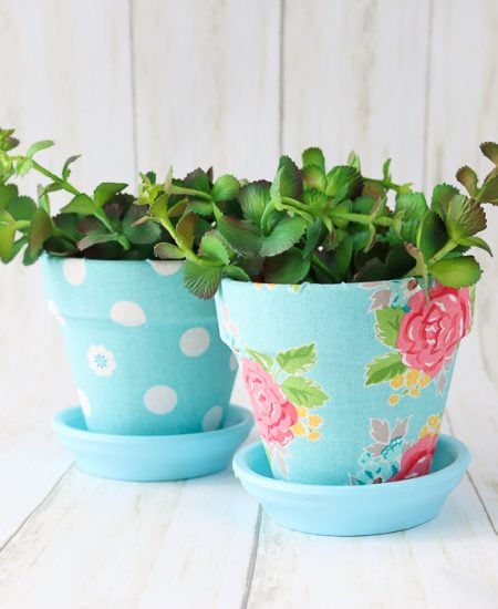 How to make fabric plant pots with Mod Podge Ultra.