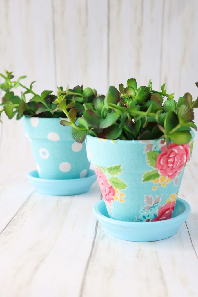 How to Make Fabric Covered Planter Pots The Country Chic Cottage