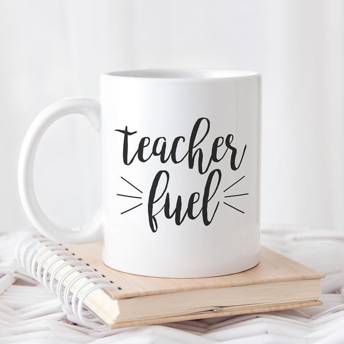 Teacher cup SVG file for your Cricut or Silhouette machine for free download.