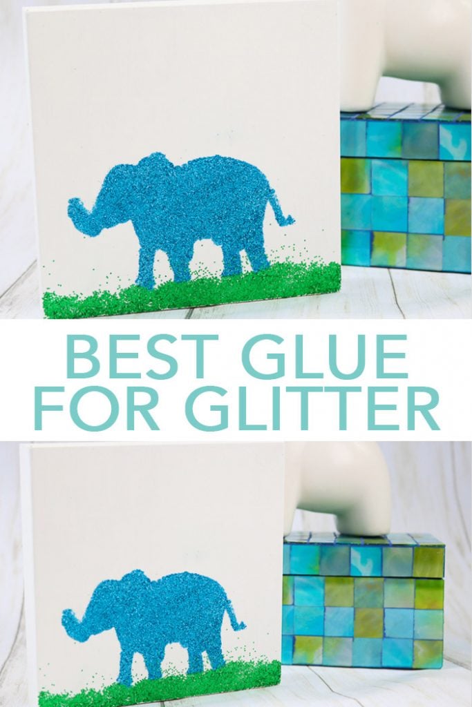 Learn all about what is the best glue for glitter as well as how to use the new Mod Podge Ultra! #plaidcrafts #modpodge #glitter
